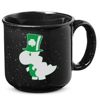 Irish T-Rex Dinosaur Clover Cute St. Patrick's Day 15oz Campfire Ceramic Mug