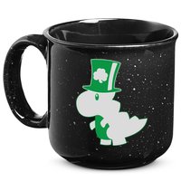 Irish T-Rex Dinosaur Clover Cute St. Patrick's Day 15oz Campfire Ceramic Mug