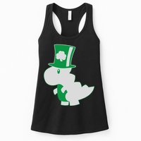 Irish T-Rex Dinosaur Clover Cute St. Patrick's Day Womens Tank Top