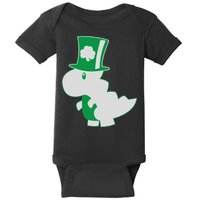 Irish T-Rex Dinosaur Clover Cute St. Patrick's Day Baby Bodysuit