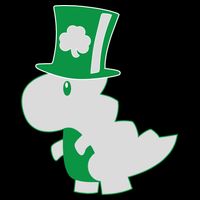 Irish T-Rex Dinosaur Clover Cute St. Patrick's Day Baby Bodysuit