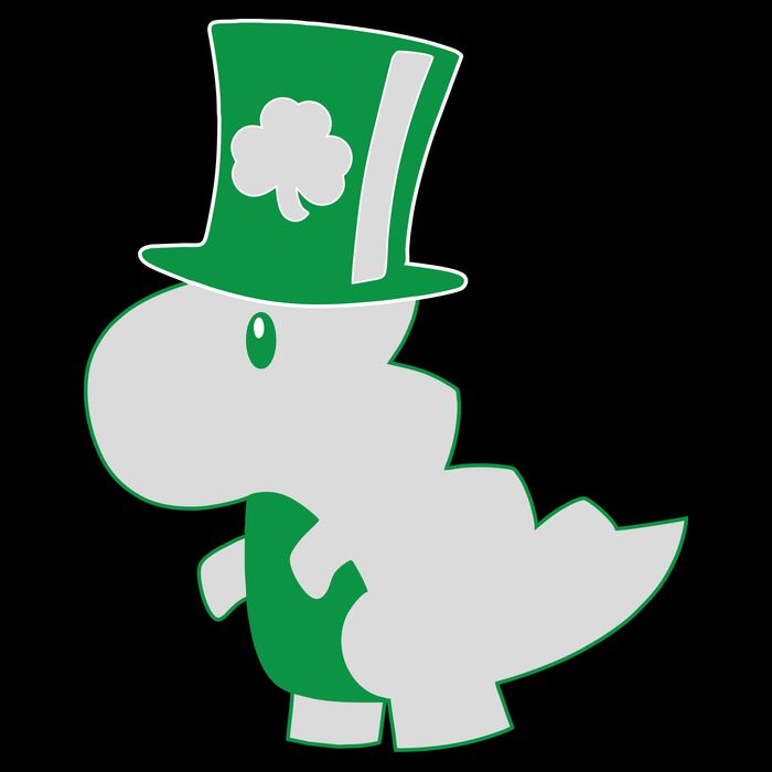 Irish T-Rex Dinosaur Clover Cute St. Patrick's Day Baby Bodysuit
