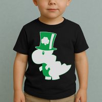 Irish T-Rex Dinosaur Clover Cute St. Patrick's Day Toddler T-Shirt