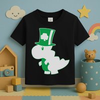 Irish T-Rex Dinosaur Clover Cute St. Patrick's Day Toddler T-Shirt