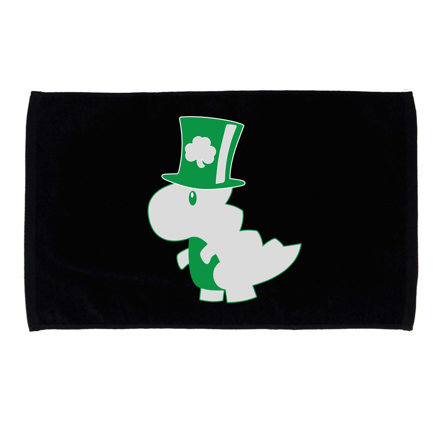 Irish T-Rex Dinosaur Clover Cute St. Patrick's Day Microfiber Hand Towel