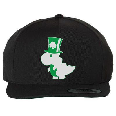 Irish T-Rex Dinosaur Clover Cute St. Patrick's Day Wool Snapback Cap