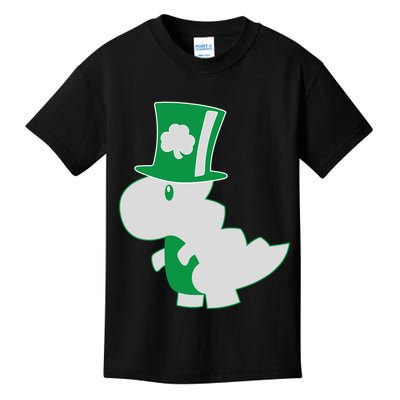 Irish T-Rex Dinosaur Clover Cute St. Patrick's Day Kids T-Shirt