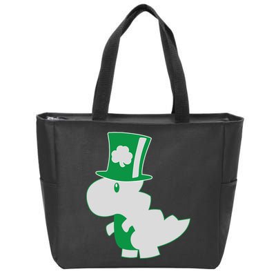 Irish T-Rex Dinosaur Clover Cute St. Patrick's Day Zip Tote Bag