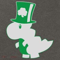 Irish T-Rex Dinosaur Clover Cute St. Patrick's Day Cotton Canvas Backpack
