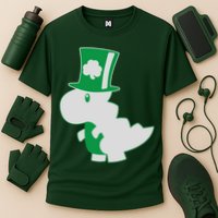 Irish T-Rex Dinosaur Clover Cute St. Patrick's Day Performance Shirt