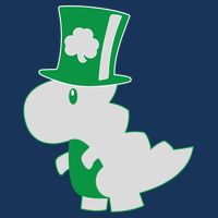 Irish T-Rex Dinosaur Clover Cute St. Patrick's Day Infant Baby Jersey Bodysuit