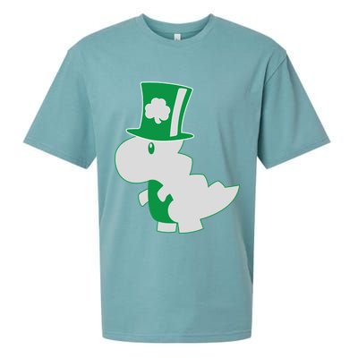 Irish T-Rex Dinosaur Clover Cute St. Patrick's Day Sueded Cloud Jersey T-Shirt