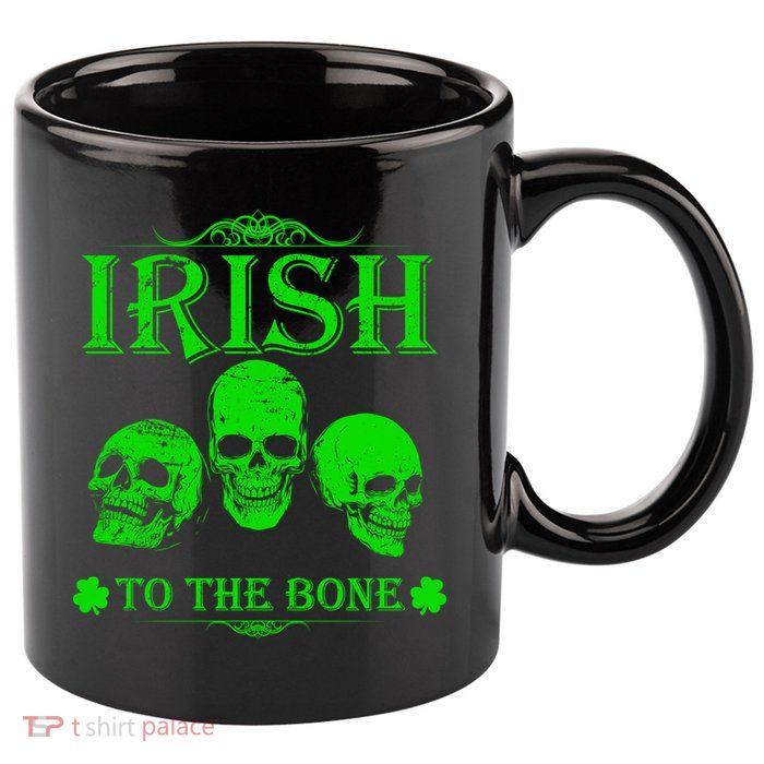 Irish To The Bone 11oz C Handle Ceramic Mug