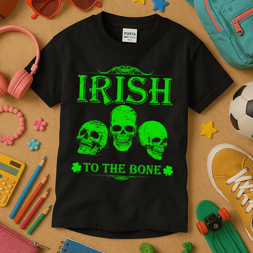 Irish To The Bone Kids T-Shirt