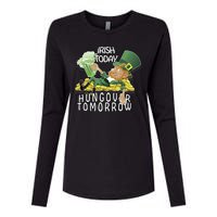 Irish Today Hungover Tomorrow Womens Cotton Relaxed Long Sleeve T-Shirt