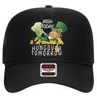 Irish Today Hungover Tomorrow High Crown Mesh Back Trucker Hat