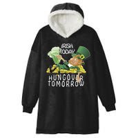 Irish Today Hungover Tomorrow Hooded Wearable Blanket