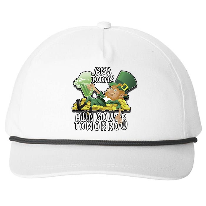 Irish Today Hungover Tomorrow Snapback Five-Panel Rope Hat