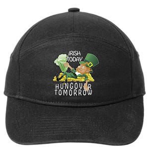 Irish Today Hungover Tomorrow 7-Panel Snapback Hat