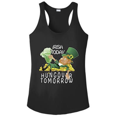 Irish Today Hungover Tomorrow Ladies PosiCharge Competitor Racerback Tank