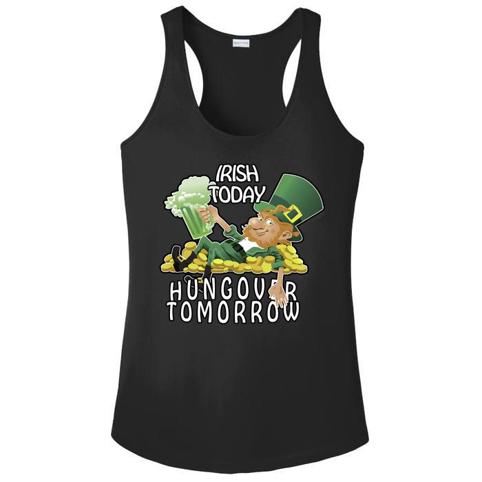 Irish Today Hungover Tomorrow Ladies PosiCharge Competitor Racerback Tank