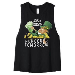 Irish Today Hungover Tomorrow Women's Racerback Cropped Tank