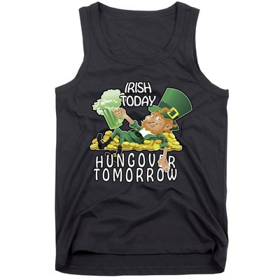 Irish Today Hungover Tomorrow Tank Top