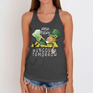 Irish Today Hungover Tomorrow Women's Knotted Racerback Tank