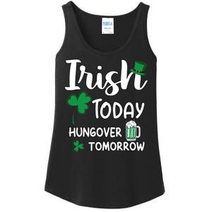 Irish Today Hungover Tomorrow Funny St Patricks Day Ladies Essential Tank