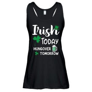 Irish Today Hungover Tomorrow Funny St Patricks Day Ladies Essential Flowy Tank