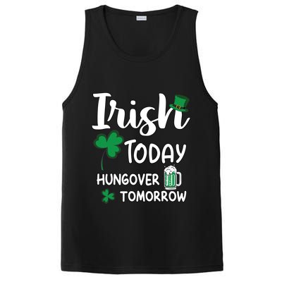 Irish Today Hungover Tomorrow Funny St Patricks Day PosiCharge Competitor Tank