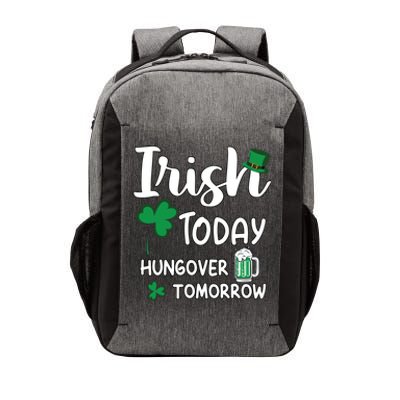 Irish Today Hungover Tomorrow Funny St Patricks Day Vector Backpack