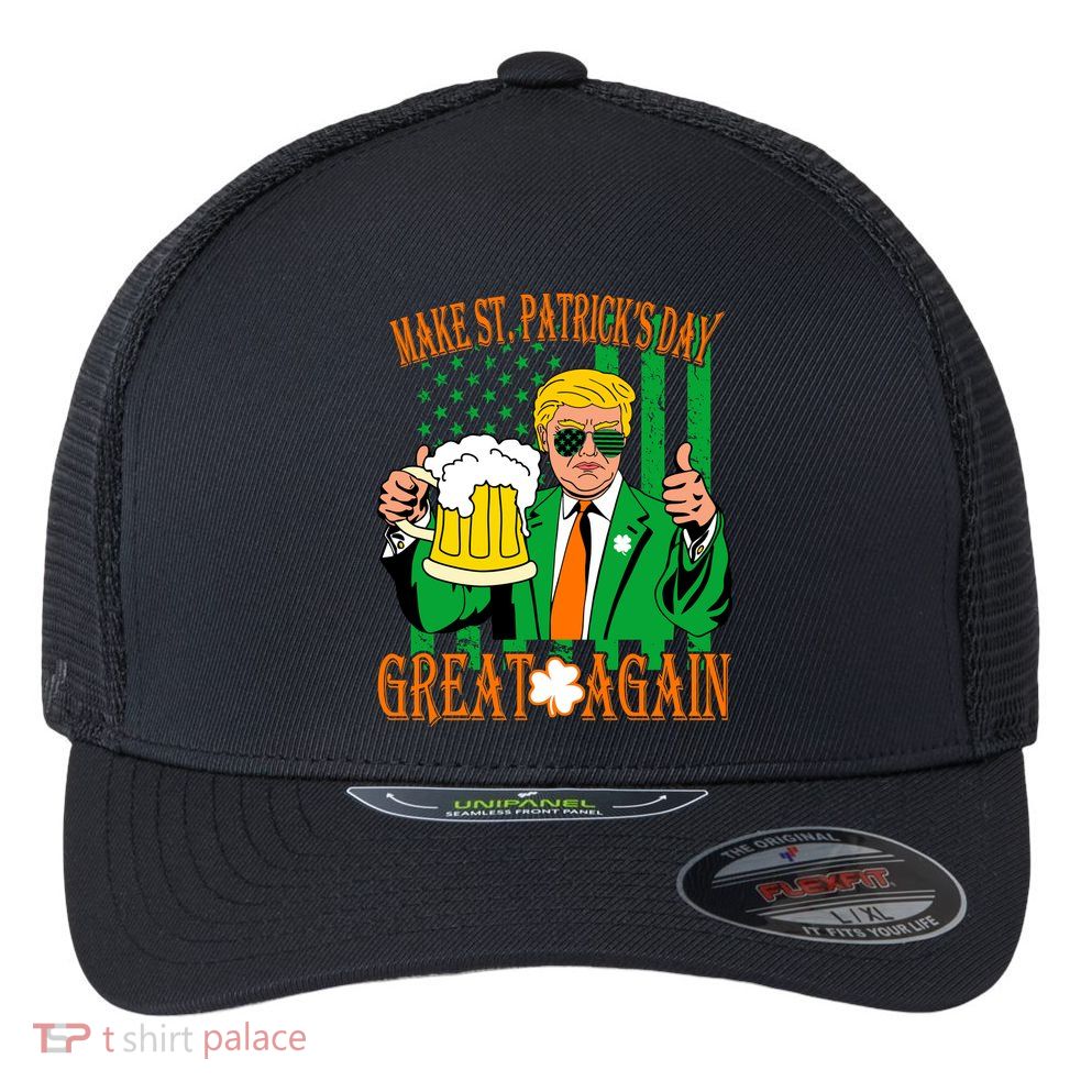 Irish Trump - Make St. Patrick's Day Great Again Flexfit Unipanel Trucker Cap