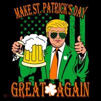 Irish Trump - Make St. Patrick's Day Great Again Button