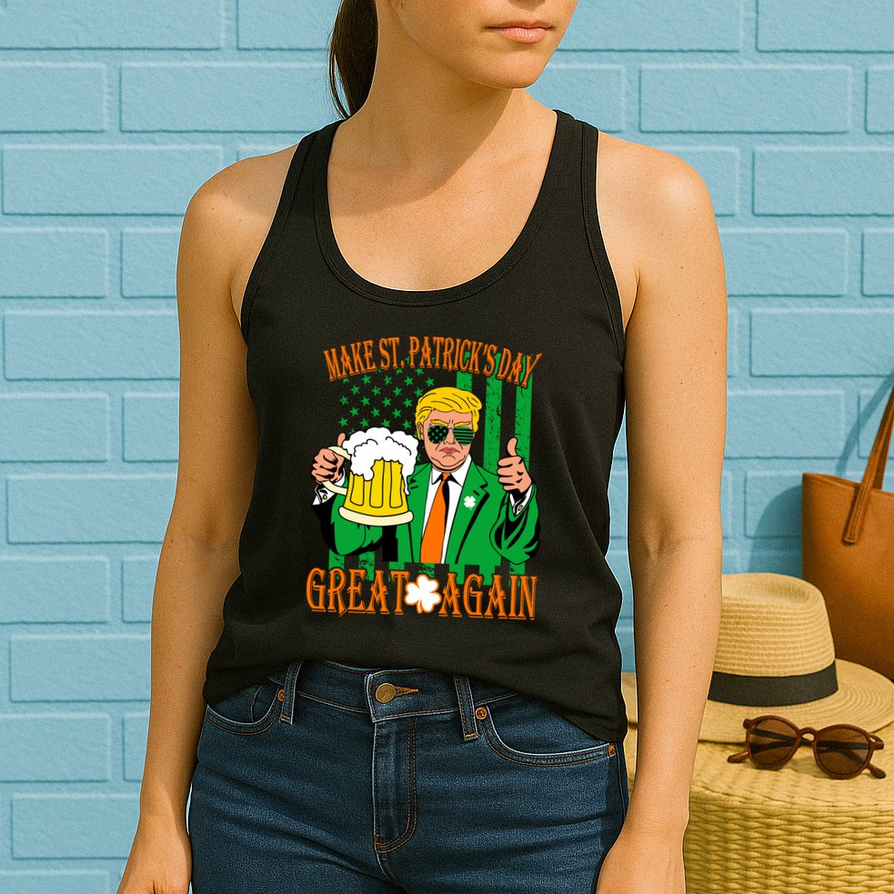 Irish Trump - Make St. Patrick's Day Great Again Womens Tank Top