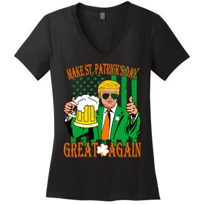 Irish Trump - Make St. Patrick's Day Great Again Women's V-Neck T-Shirt