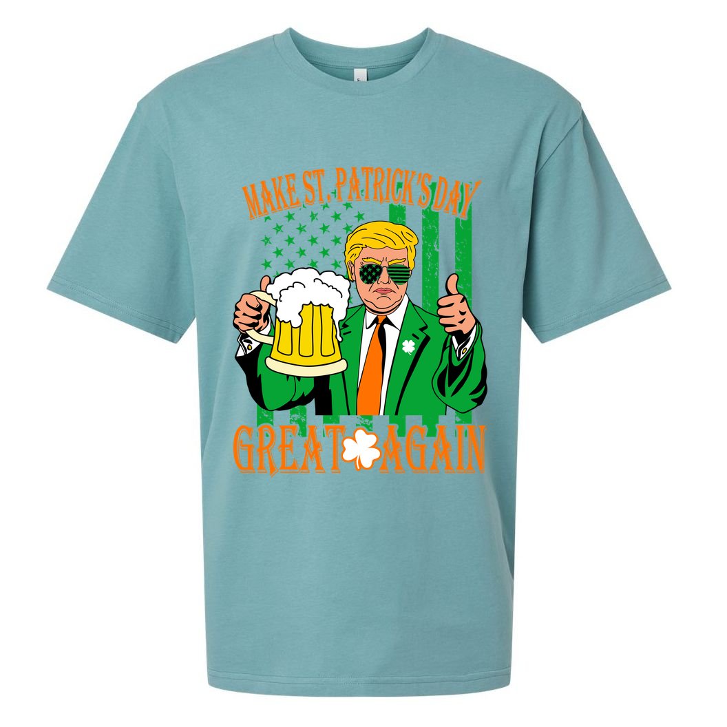 Irish Trump - Make St. Patrick's Day Great Again Sueded Cloud Jersey T-Shirt