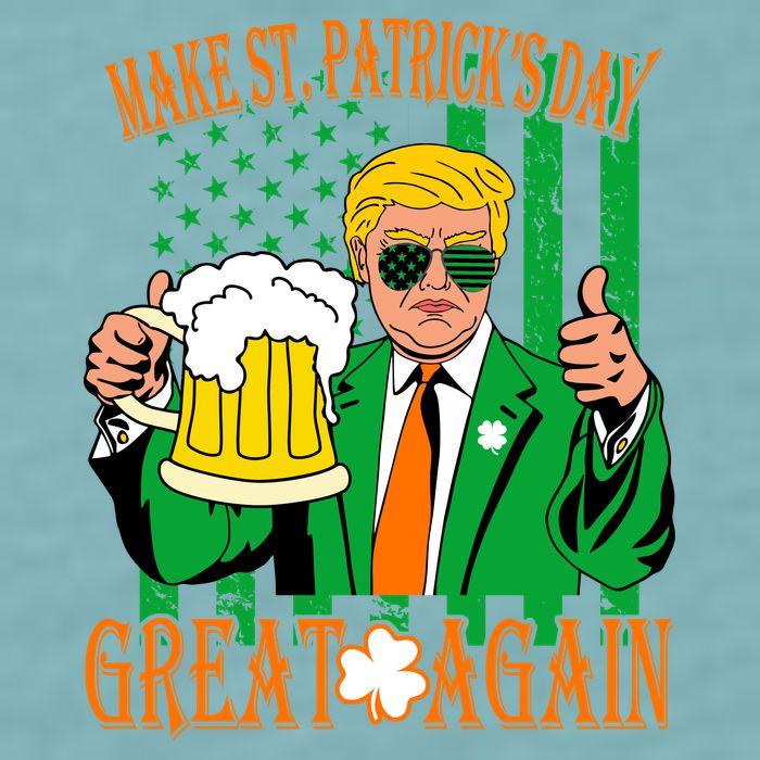 Irish Trump - Make St. Patrick's Day Great Again Sueded Cloud Jersey T-Shirt