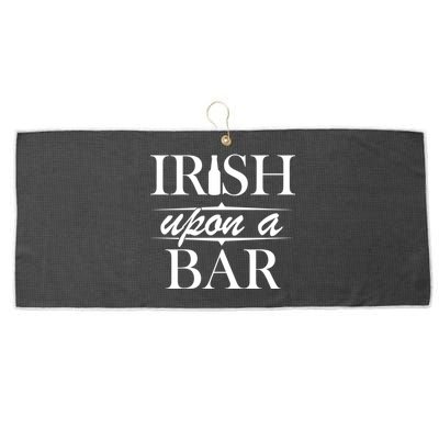 Irish Upon A Bar St Patricks Day Large Microfiber Waffle Golf Towel