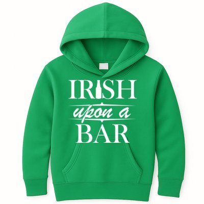 Irish Upon A Bar St Patricks Day Kids Hoodie