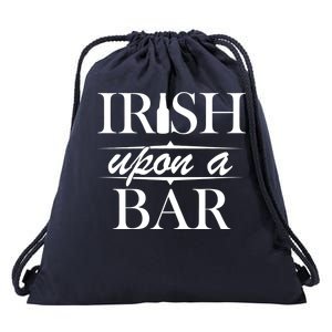 Irish Upon A Bar St Patricks Day Drawstring Bag