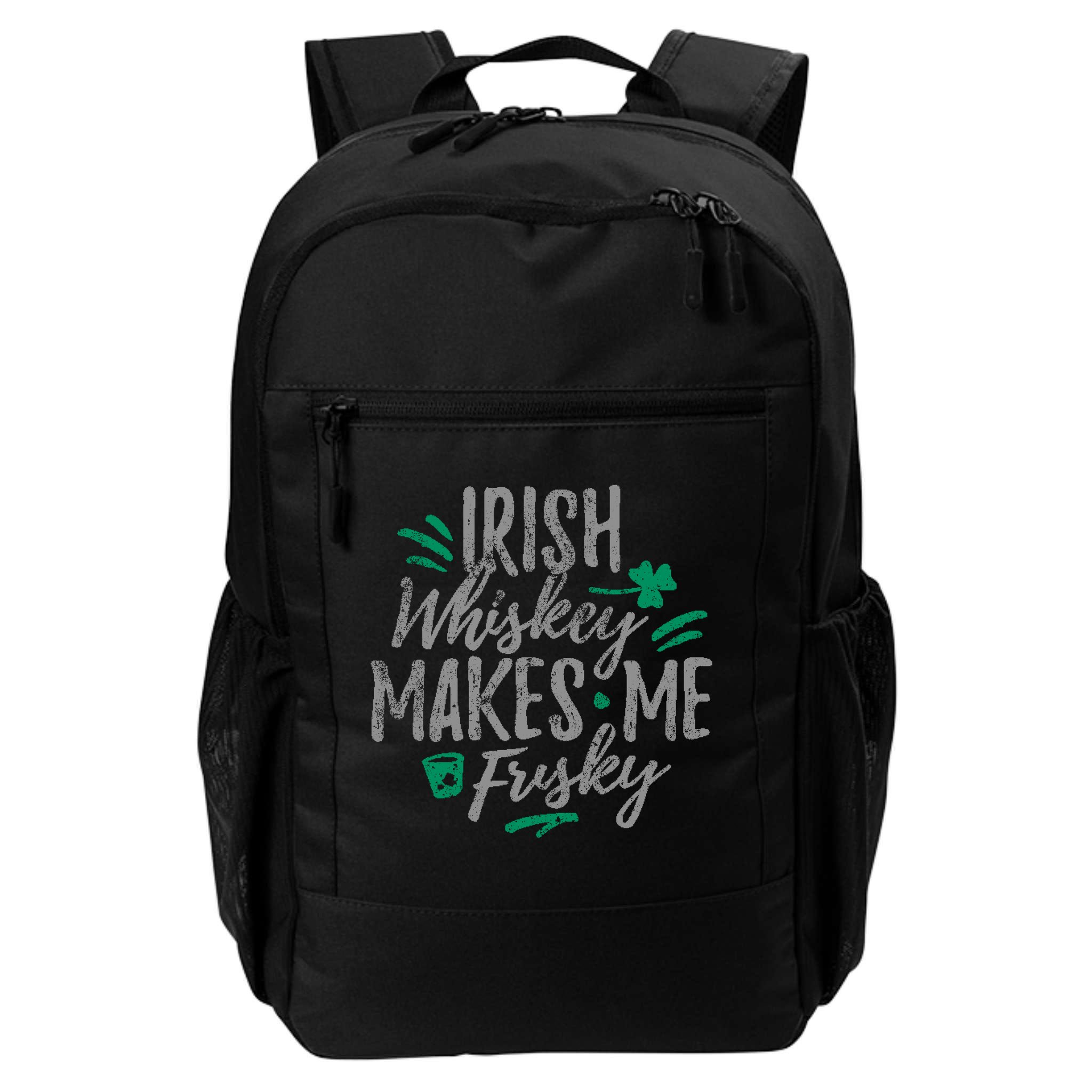 Irish Whiskey Makes Me Frisky Funny Backpack