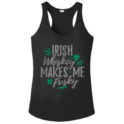 Irish Whiskey Makes Me Frisky Funny Ladies PosiCharge Competitor Racerback Tank