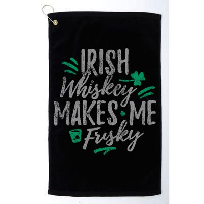 Irish Whiskey Makes Me Frisky Funny Golf Towel