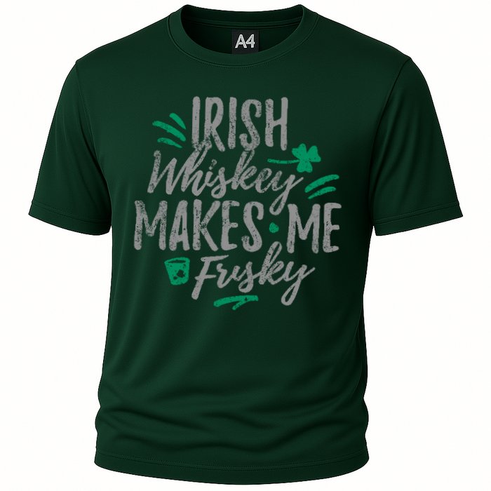 Irish Whiskey Makes Me Frisky Funny Cooling Performance Crew T-Shirt