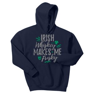 Irish Whiskey Makes Me Frisky Funny Kids Hoodie