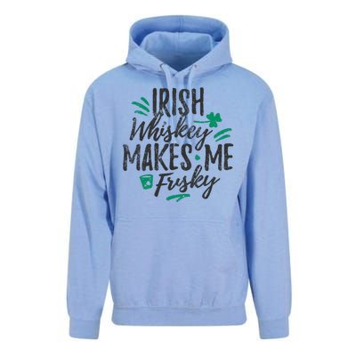 Irish Whiskey Makes Me Frisky Funny Unisex Surf Hoodie