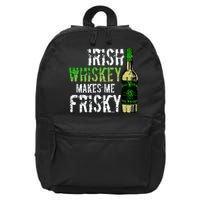 Irish Whisky Makes Me Frisky 16 in Basic Backpack