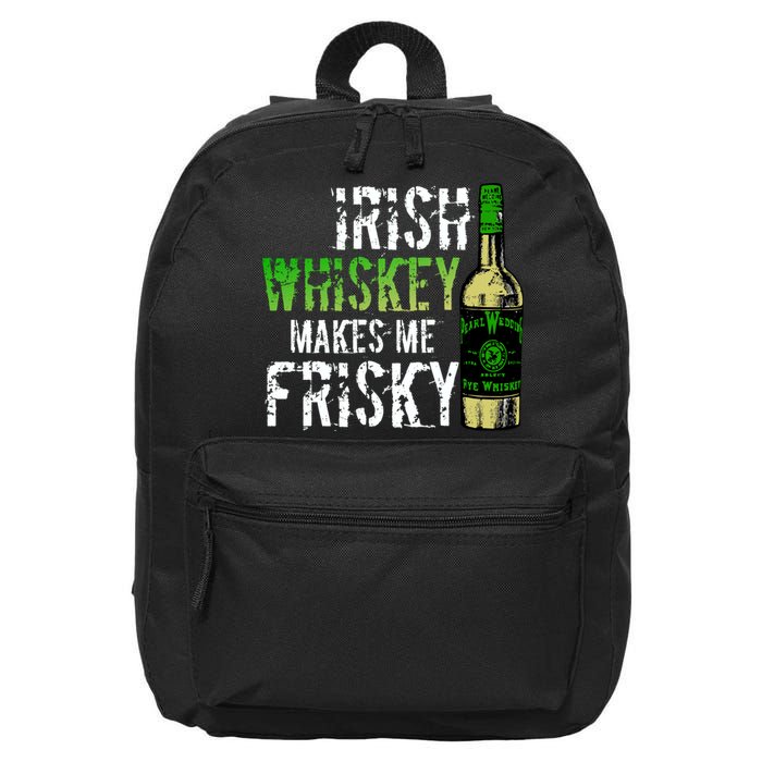 Irish Whisky Makes Me Frisky 16 in Basic Backpack
