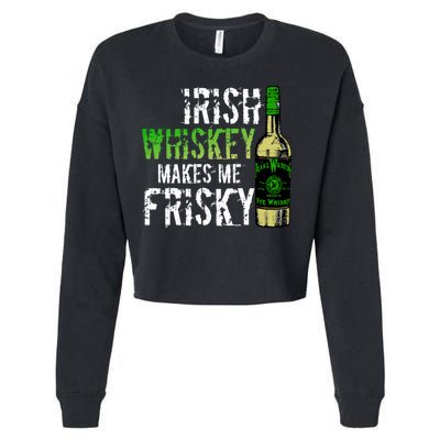 Irish Whisky Makes Me Frisky Cropped Pullover Crew
